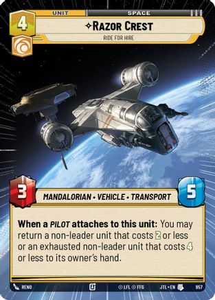 Razor Crest - Ride For Hire (Hyperspace Foil) [JTL - 957]