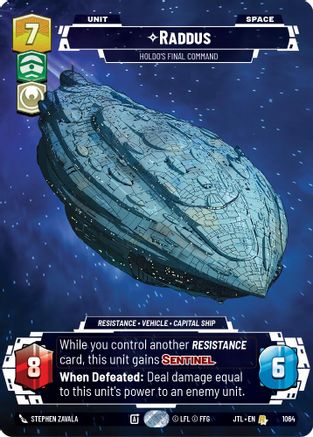 Raddus - Holdo's Final Command (Prestige Foil) [JTL - 1064]
