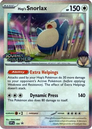 pokémon svp card list Hop's Snorlax - 184 (Prerelease) [SVP