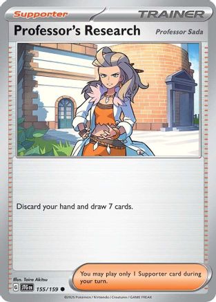 Professor's Research 155/159  - Reverse Holofoil SV09 Journey Together - Common
