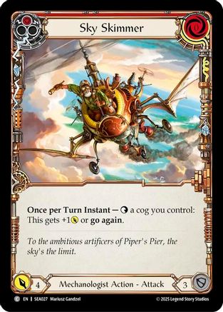 Sky Skimmer (Red) (SEA027) - High Seas Rainbow Foil