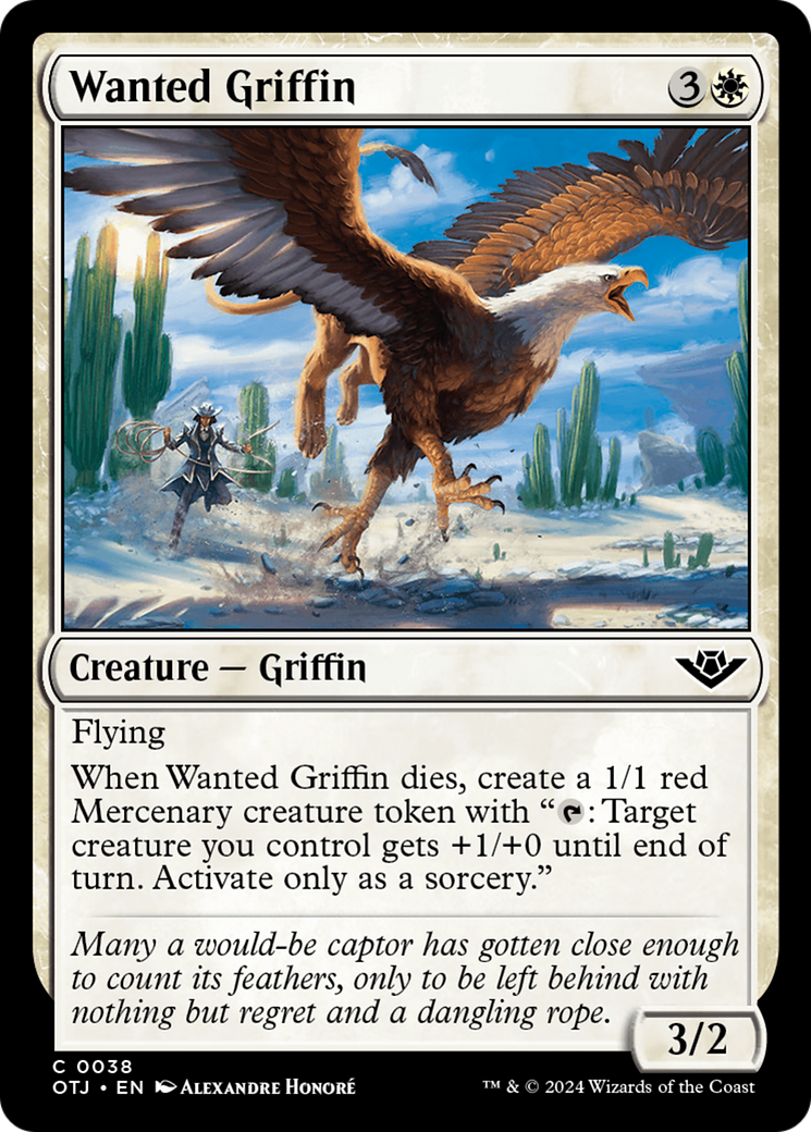 Wanted Griffin (OTJ-038) - Outlaws of Thunder Junction