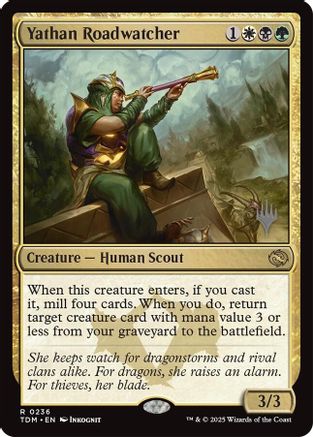 Yathan Roadwatcher (PPTDM-236) - Promo Pack: Tarkir: Dragonstorm Foil