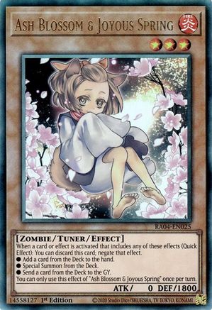 Ash Blossom & Joyous Spring (Alternate Art) (PUR) [RA04-EN025]
