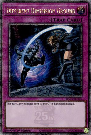 Different Dimension Ground (Quarter Century Secret Rare) (RA04-EN101) - Quarter Century Stampede 1st Edition