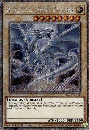 Blue-Eyes White Dragon (8th Art) (Platinum Secret Rare) [RA04-EN108]