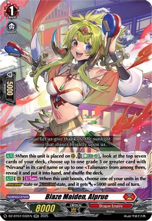Blaze Maiden, Alprue (DZ-BT07/032EN) - DZ-BT07: Moon Fangs & Cerulean Blaze