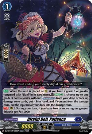 Direful Doll, Patience (DZ-BT07/036EN) - DZ-BT07: Moon Fangs & Cerulean Blaze
