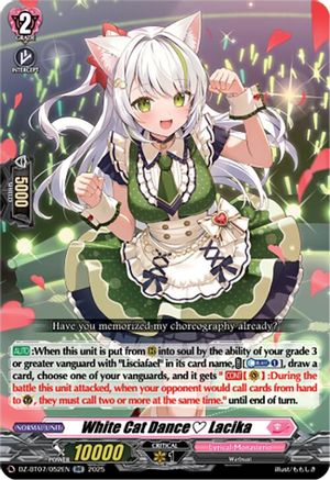 White Cat Dance Lacika (DZ-BT07/052EN) - DZ-BT07: Moon Fangs & Cerulean Blaze