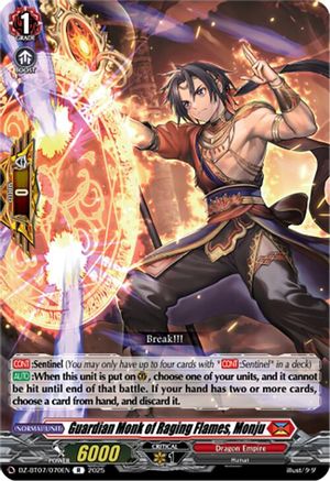 Guardian Monk of Raging Flames, Monju [DZ-BT07 - DZ-BT07/070EN]