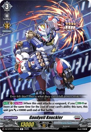 Gaudyell Knuckler (DZ-BT07/115EN) - DZ-BT07: Moon Fangs & Cerulean Blaze