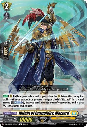 Knight of Intrepidity, Marzord (DZ-BT07/125EN) - DZ-BT07: Moon Fangs & Cerulean Blaze