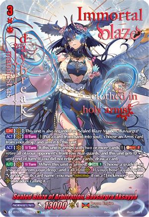 Sealed Blaze of Arbitration, Bavsargra Aksayya (SEC) (DZ-BT07/SEC01EN) - DZ-BT07: Moon Fangs & Cerulean Blaze
