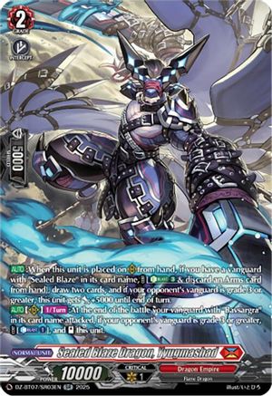 Sealed Blaze Dragon, Yyugmashad (SR) (DZ-BT07/SR03EN) - DZ-BT07: Moon Fangs & Cerulean Blaze