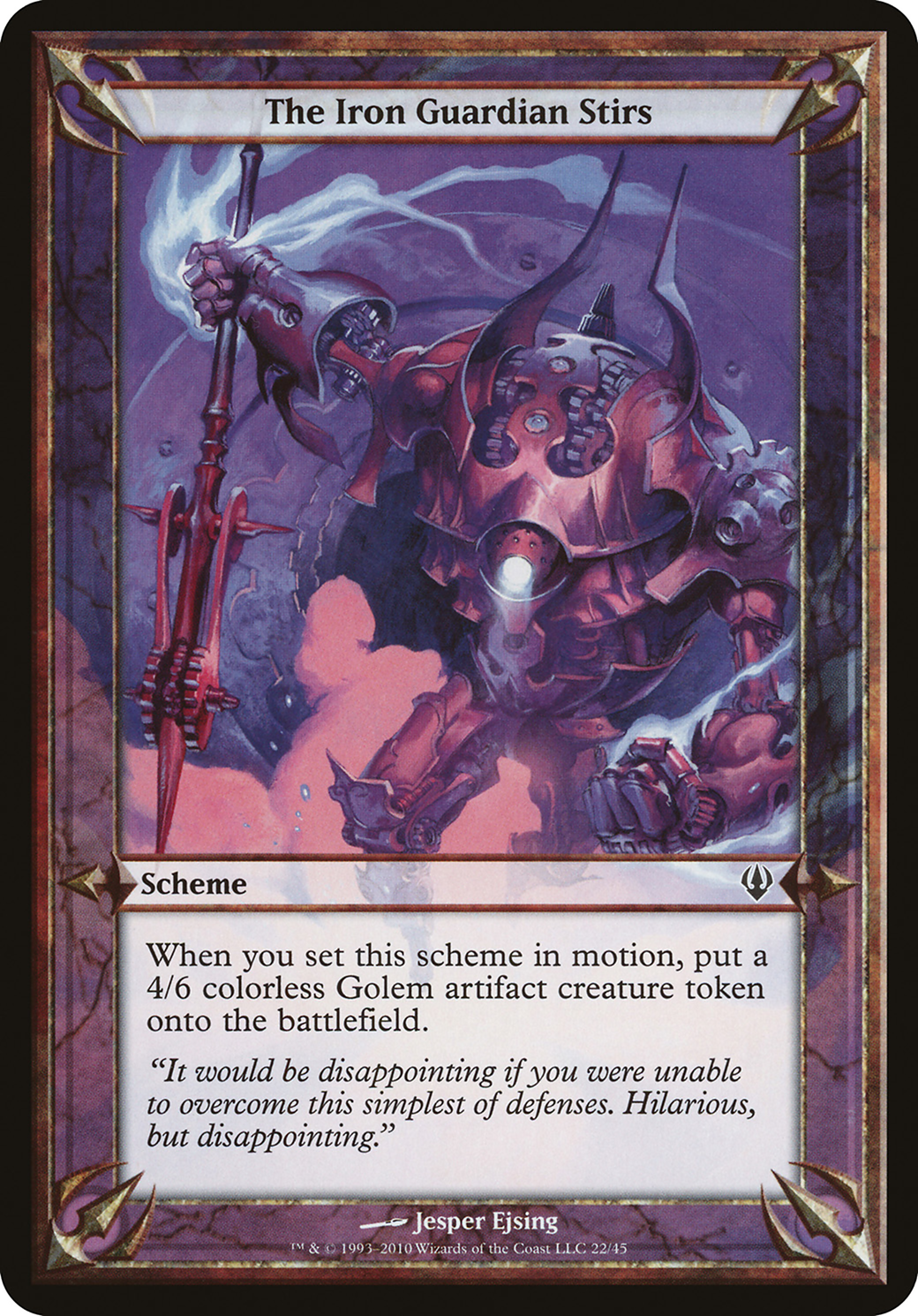 The Iron Guardian Stirs (Archenemy) [OVER - N/A]
