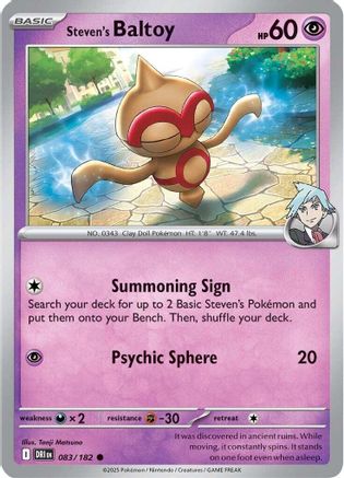 Steven's Baltoy 083/182  SV10 Destined Rivals - Common