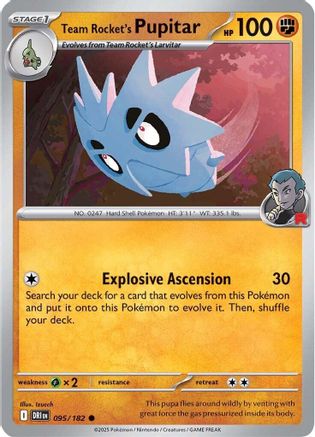 Team Rocket's Pupitar 095/182  SV10 Destined Rivals - Common