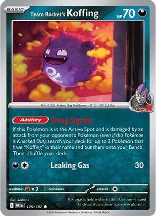 Team Rocket's Koffing 125/182  SV10 Destined Rivals - Common