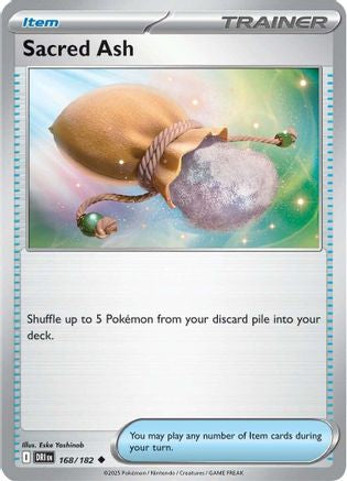 Sacred Ash 168/182  - Reverse Holofoil SV10 Destined Rivals - Uncommon