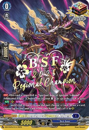 Sword Emperor Dragon of Supremacy, Mordigarrah (Regional Champion) (BSF2025/01A) - Bushiroad Event Cards