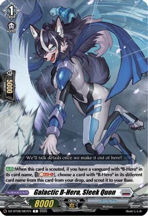 Galactic B-Hero, Sleek Quon (DZ-BT08/087EN) - DZ-BT08: Knights 0f Rebirth