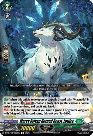 Sylvan Horned Beast of Mercy, Lattice (DZ-BT08/102EN) - DZ-BT08: Knights 0f Rebirth