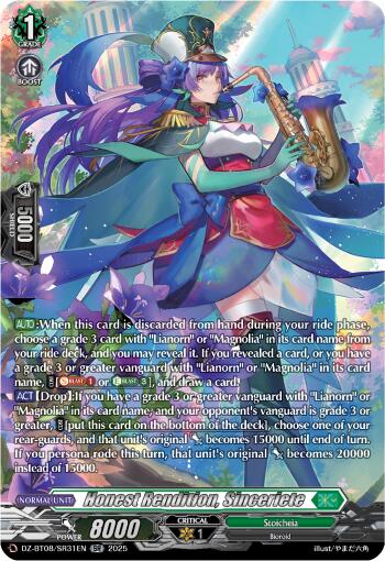 Honest Rendition, Sinceriete (SR) [DZ-BT08 - DZ-BT08/SR31EN]