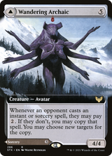 Wandering Archaic (Extended Art) (STX-286) - Strixhaven: School of Mages: (Extended Art)