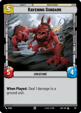Ravening Gundark (Foil) [LOF - 761]