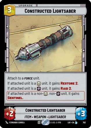 Constructed Lightsaber (Foil) [LOF - 763]