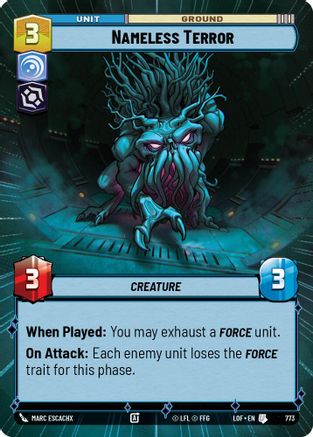 Nameless Terror (Hyperspace Foil) [LOF - 773]