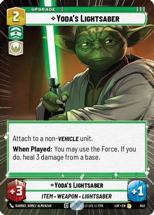 Yoda's Lightsaber (Hyperspace Foil) [LOF - 842]