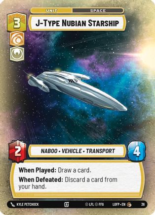 J-Type Nubian Starship (Foil) (36) - Legends of the Force  Weekly Play Promos Foil