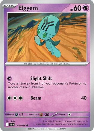 Elgyem 040/086  SV Black Bolt - Common
