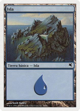 Island (Spanish) - "Isla" (E34) (PSAL-E34) - Magic Encyclopedia 2005 (Salvat/Hachette)