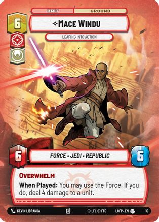 Mace Windu - Leaping into Action (10) - Legends of the Force  Weekly Play Promos