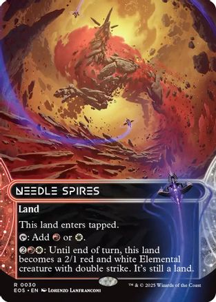 Needle Spires (0030) (Borderless) (EOS-030) - Edge of Eternities: Stellar Sights Foil