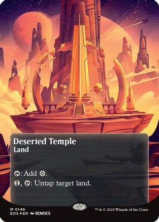 Deserted Temple (0146) (Borderless) (Galaxy Foil) (EOS-146) - Edge of Eternities: Stellar Sights Foil