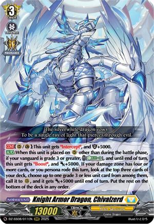 Knight Armor Dragon, Chivalzerd (RRR) (DZ-SS08/011EN) - DZ-SS08: Festival Booster 2025