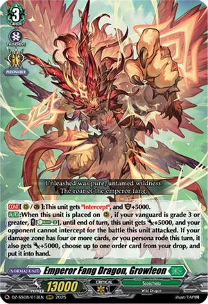 Emperor Fang Dragon, Growleon (RRR) (DZ-SS08/013EN) - DZ-SS08: Festival Booster 2025