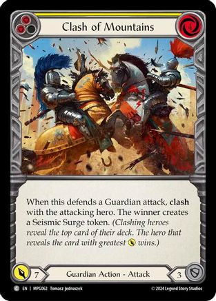 Clash of Mountains (Yellow) (MPG062) - Mastery Pack Guardian Rainbow Foil