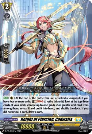 Knight of Piercing, Cadwalla (D-PR/890EN) - D Promo Cards