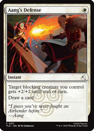 Aang's Defense (0211) (TLE-211) - Avatar: The Last Airbender: Eternal-Legal Foil