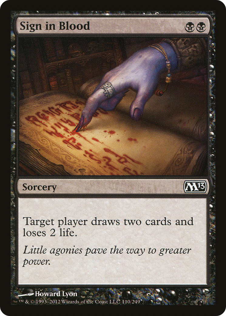 Sign in Blood [M13 - 110]