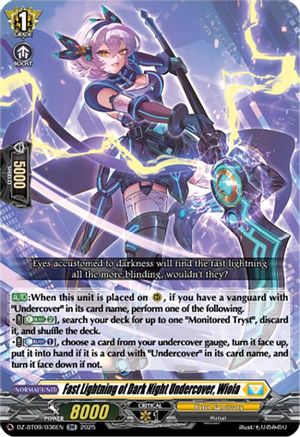 Fast Lightning of Dark Night Undercover, Wiola (DZ-BT09/036EN) - DZ-BT09: Super Brave Detonation