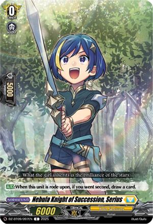 Nebula Knight of Succession, Serius (DZ-BT09/097EN) - DZ-BT09: Super Brave Detonation