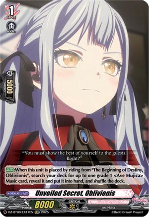 Unveiled Secret, Oblivionis (EXC) (DZ-BT09/EX17EN) - DZ-BT09: Super Brave Detonation