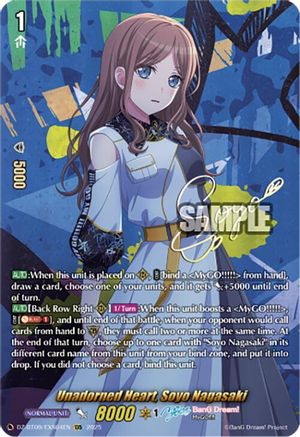 Unadorned Heart, Soyo Nagasaki  (EXS) (DZ-BT09/EXS04EN) - DZ-BT09: Super Brave Detonation