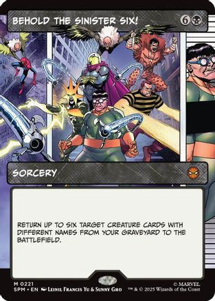 Behold the Sinister Six! (Borderless) (SPM-221) - Marvel's Spider-Man Foil