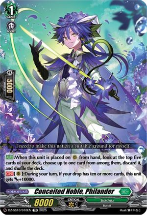Conceited Noble, Philander (DZ-SS10/010EN) - DZ-SS10: Shiki Otei Start Deck